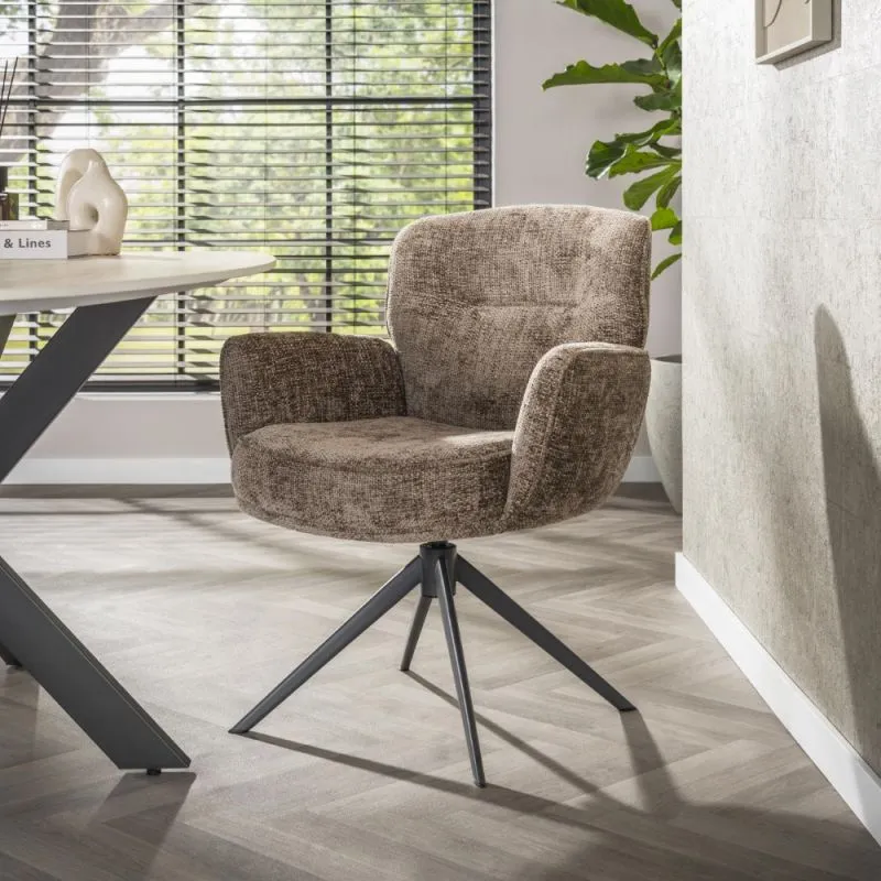 2er Set Sessel Duba | drehbar | Champagne