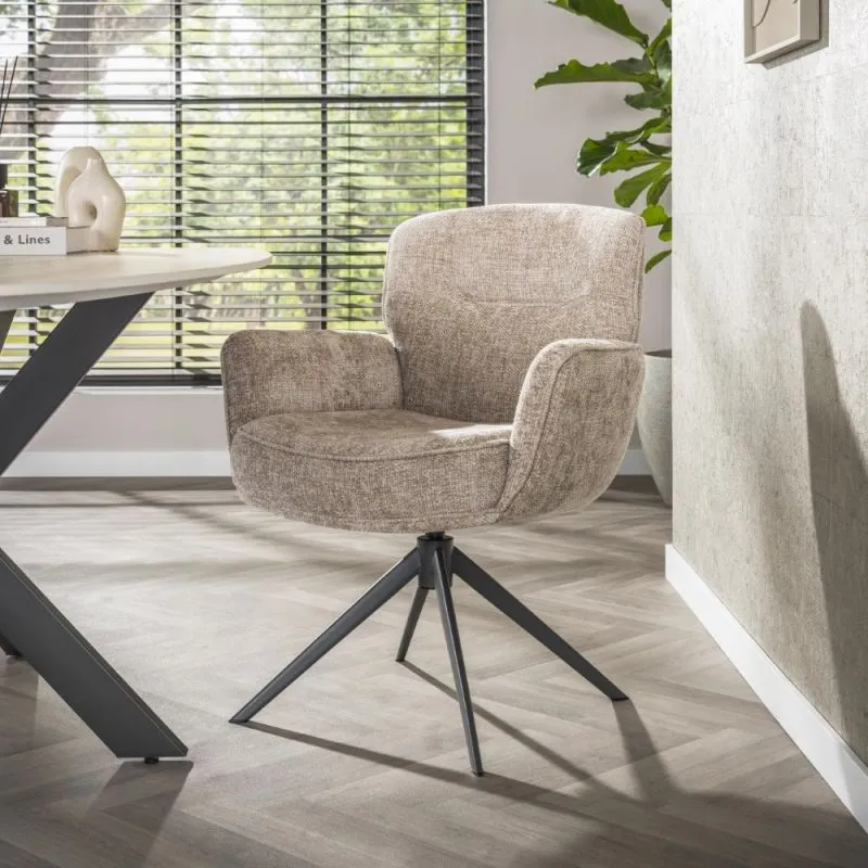 2er Set Sessel Duba | drehbar | Sandfarbe