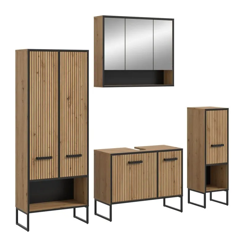 Bad Set Bagno | 4-teilig | Artisan Oak ohne Aufsatzleuchte