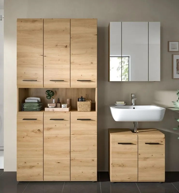 Bad Set Ice 10 | 3-teilig | Artisan Oak ohne Beleuchtung
