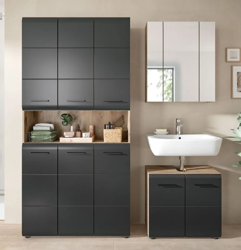 Bad Set Ice 10 | 3-teilig | Nox Oak / schwarz matt