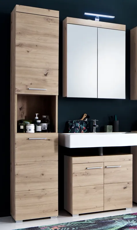 Badezimmer-Set Amanda | Eiche Asteiche | 3-teilig