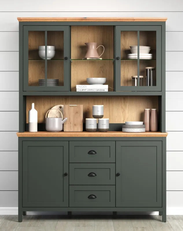 Buffetschrank Anrichte Stanton | Tannengrün / Eiche