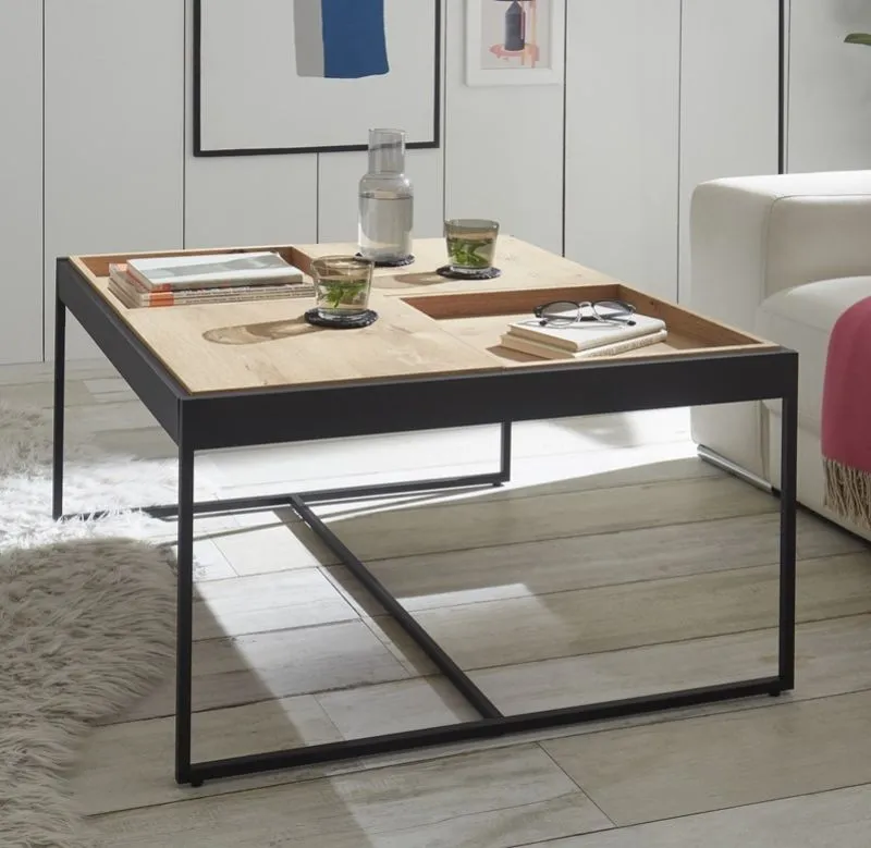 Couchtisch Larkana | 83x45 | Eiche / schwarz