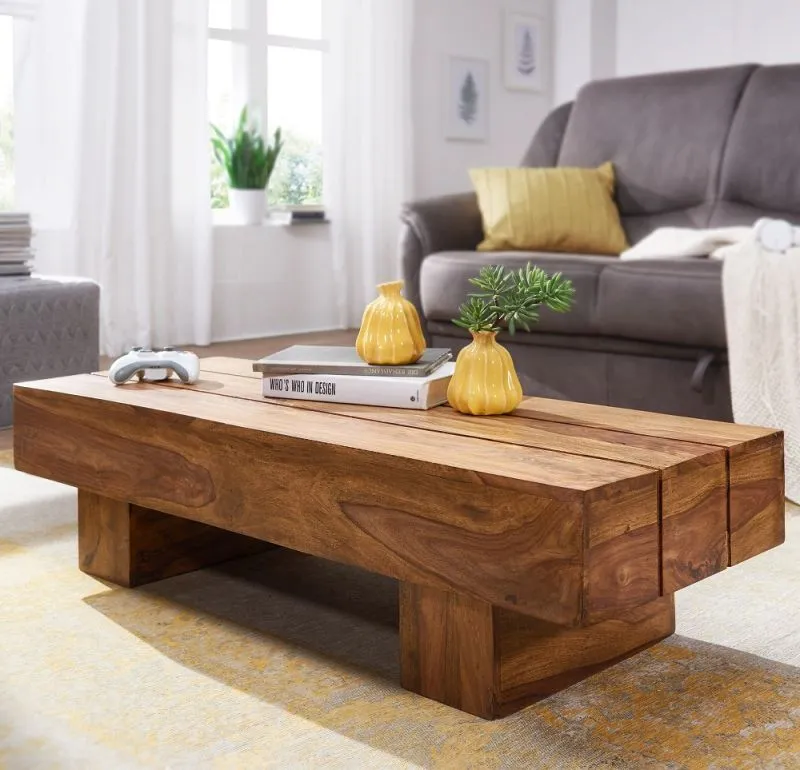Couchtisch Sira | Sheesham Holz Massiv | braun