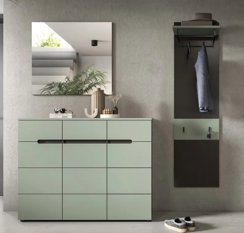 Garderoben-Set Canu 4 | Basalt grau / Smoke Green | 3-teilig