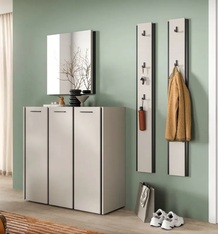 Garderoben-Set Emil 2 | Kaschmir / schwarz | 4-teilig