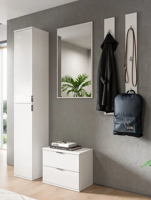 Garderoben Set Projekt X | mit Hochschrank | weiß Hochglanz | 5-teilig