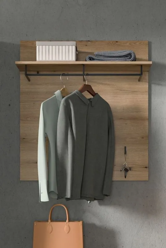 Garderobenpaneel Scout | mit Hutablage | Evoke Oak