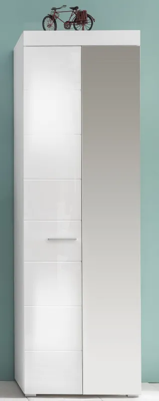 Garderobenschrank Amanda | weiß Hochglanz