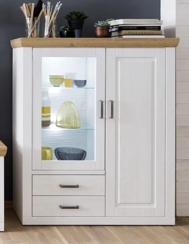 Highboard III Brixen | Landhaus modern | Pinie Aurelio / Grandson Oak Komplettset