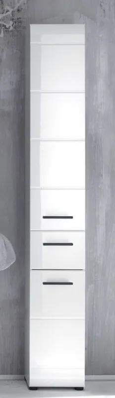 Hochschrank Skin | weiß Hochglanz
