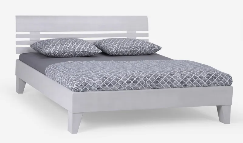 Holzbett massiv Dahlia | Buche weiß lackiert | 90x220 | Kopfteil 1