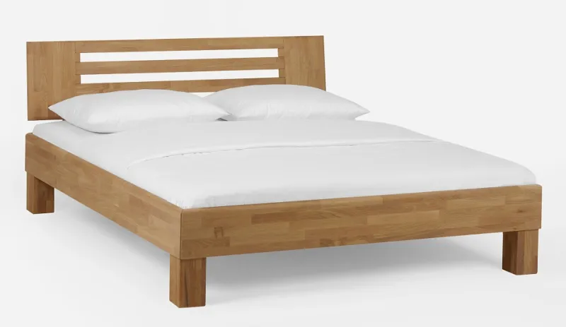 Holzbett massiv Dahlia | Wildeiche Honig geölt | 160x210 | Kopfteil 2