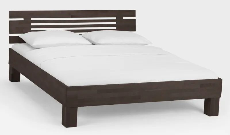 Holzbett massiv Daisy | Buche wenge lackiert | 160x190 | Kopfteil 1