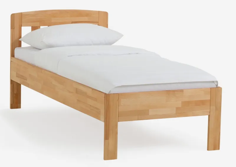 Holzbett massiv Jasmine | Buche lackiert | 90x220 | ohne Fußteil