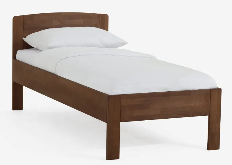 Holzbett massiv Jasmine | Buche walnuss geölt | 90x220 | ohne Fußteil