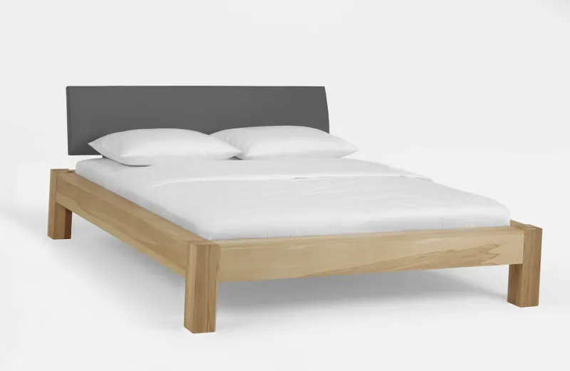 Holzbett massiv Lotus | Kernbuche geölt | 200x220 | Kopfteil 1
