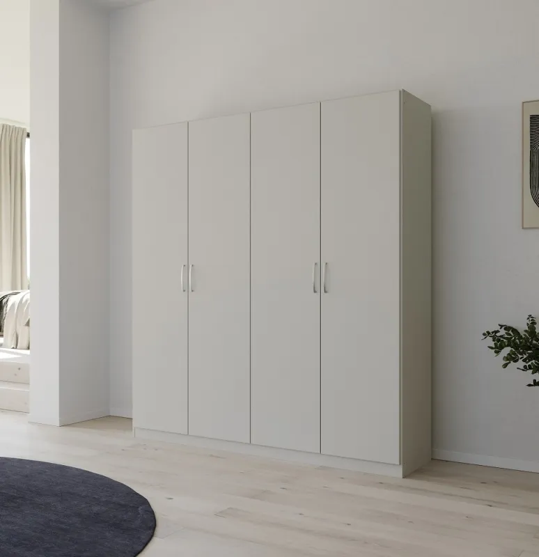 Kleiderschrank Drehtürenschrank Quadra-Spin | seidengrau | verschiedene Größen