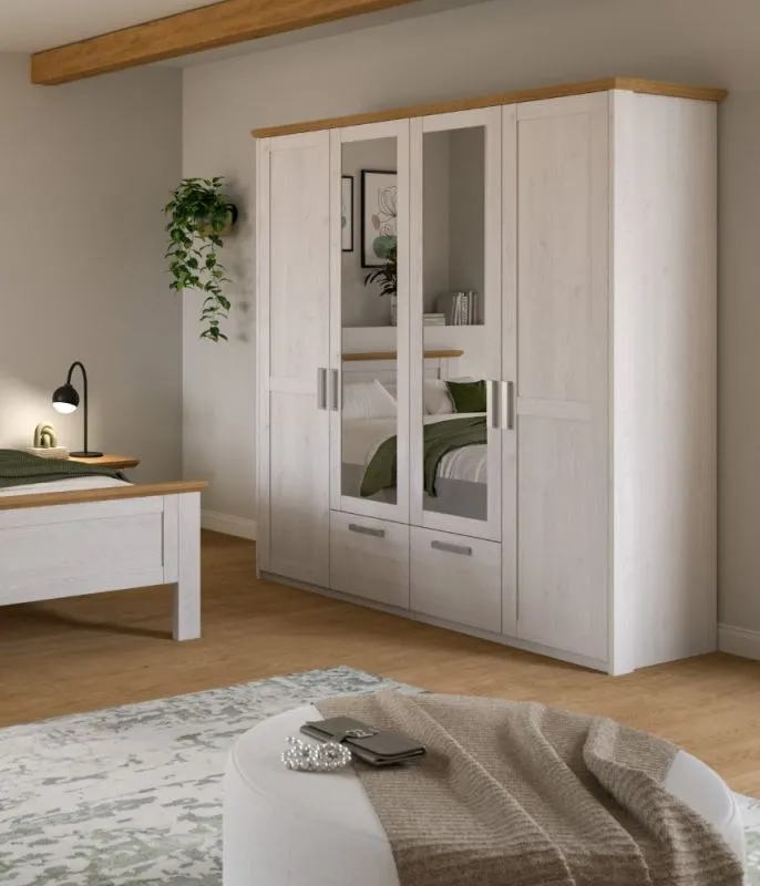 Kleiderschrank Verona | mit Spiegeltüren | Artisan / Sibiu Lärche