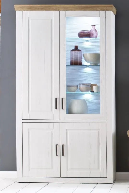 Kombi-Vitrine Brixen | Landhaus modern | Pinie Aurelio / Grandson Oak
