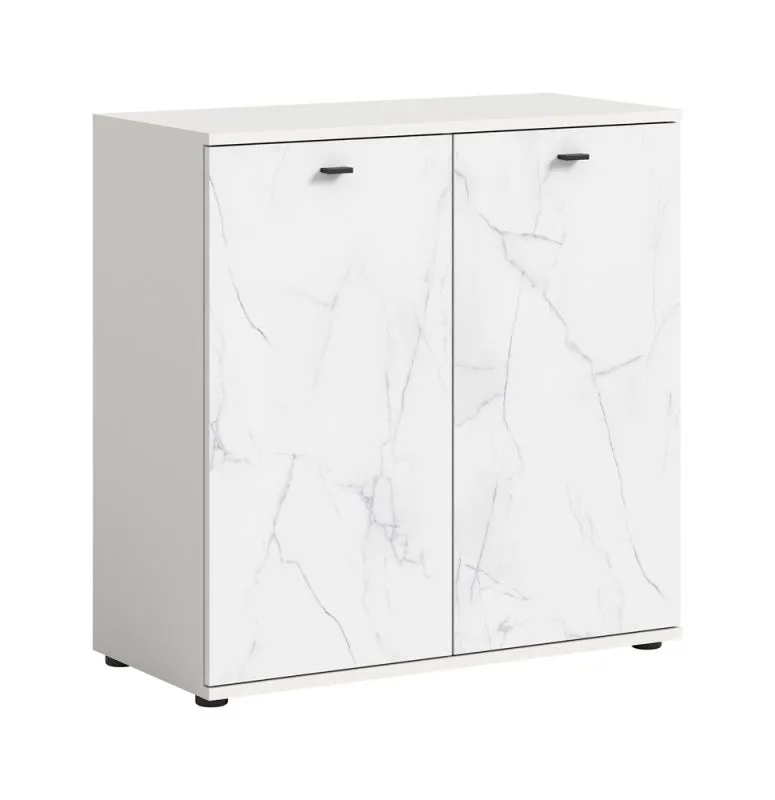 Kommode Stone | weiß | Marmoroptik