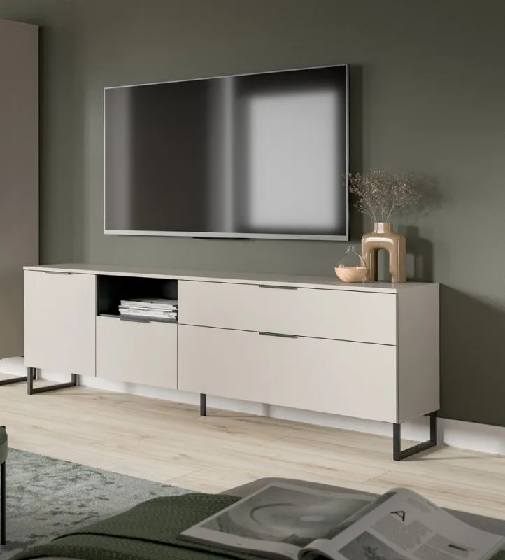 Lowboard TV-Board Noida | Kaschmir / schwarz