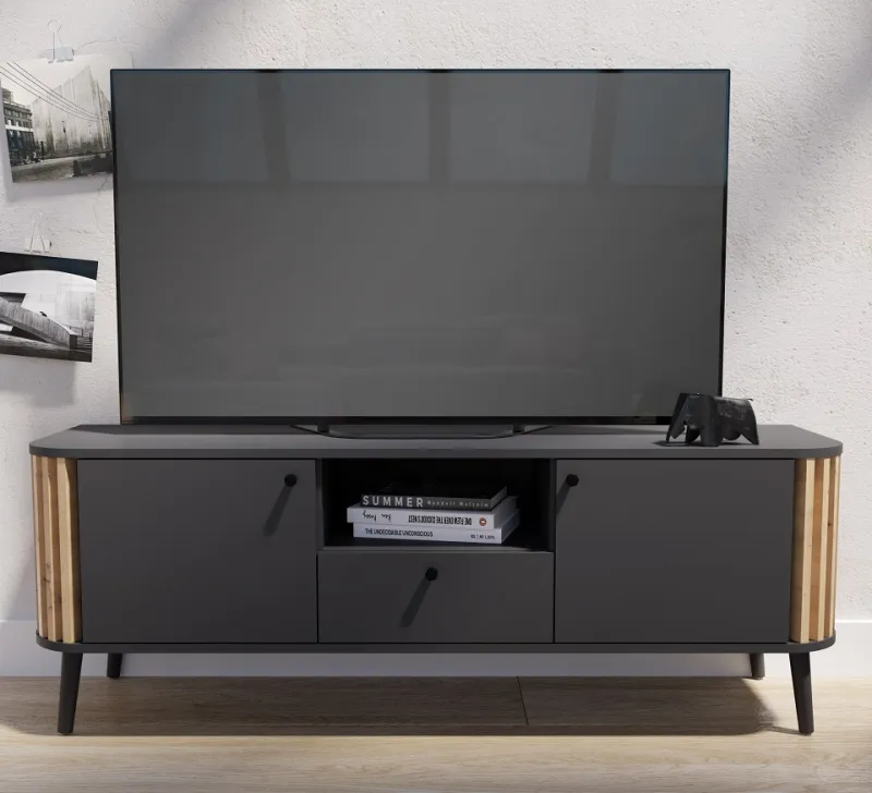 Lowboard TV-Board Pure | grau / Artisan Eiche