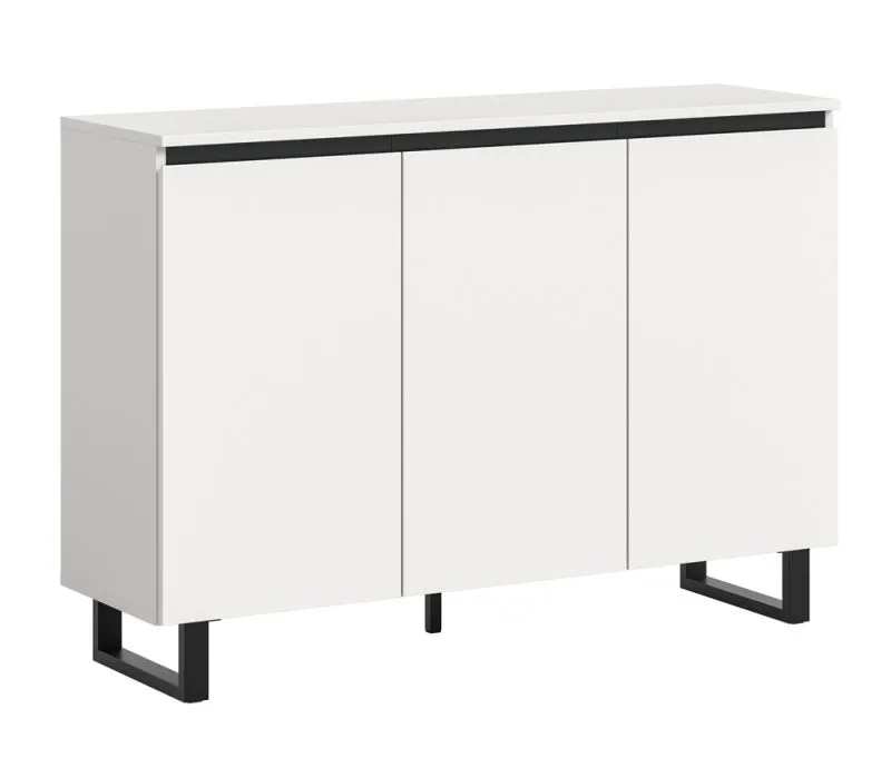 Sideboard Kommode Tomasa | weiß / schwarz