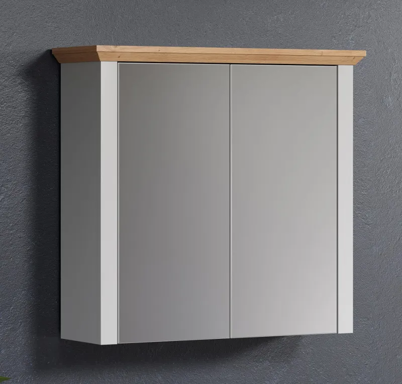 Spiegelschrank Landside | Landhausstil | Lichtgrau / Artisan Eiche
