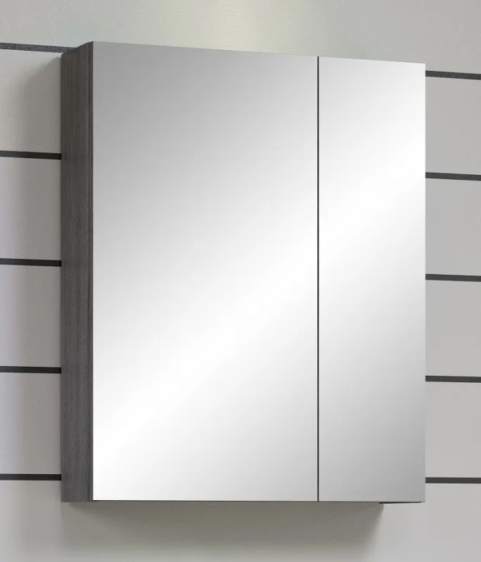 Spiegelschrank Riva | weiß / rauchsilber