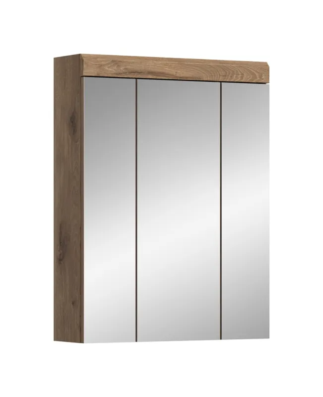 Spiegelschrank Wave | Nox Oak | optional Beleuchtung