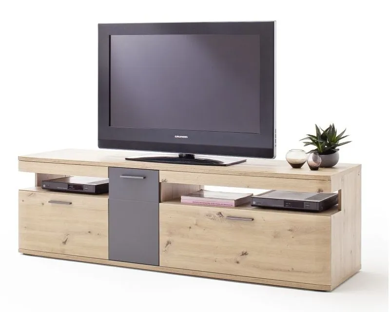 TV-Board Cortona 2 | Balkeneiche / anthrazit
