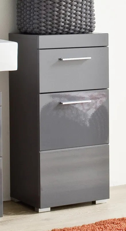 Unterschrank Amanda | grau Hochglanz