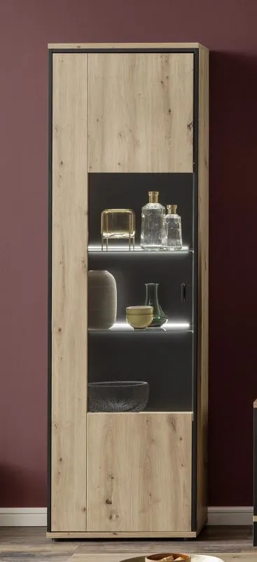Vitrine Buenos Aires | Balkeneiche | LED Beleuchtung