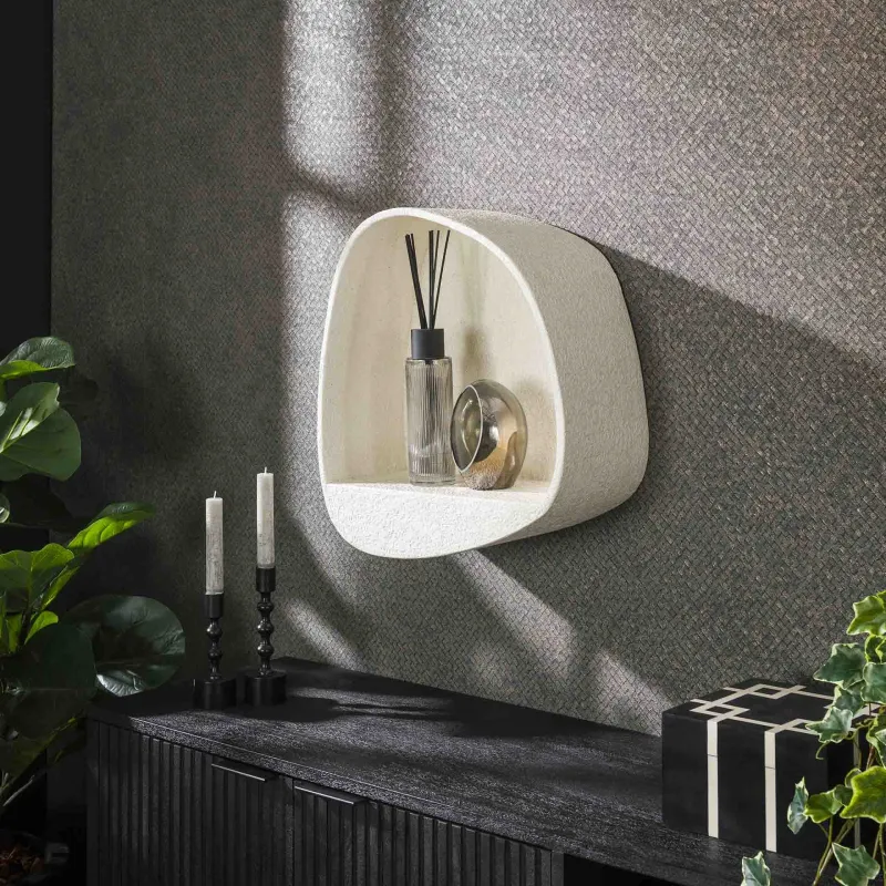 Wandregal Cusco | Marmorcomposit | beige | 44x49