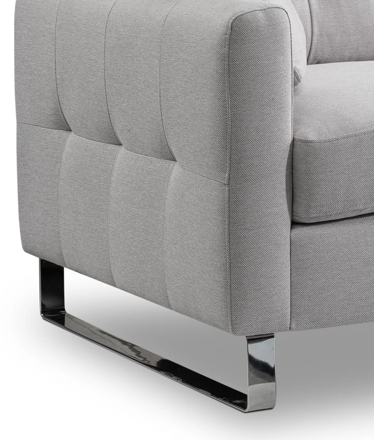 1,5-Sitzer Polstersofa Hera | 93cm | Flachgewebe | hellgrau