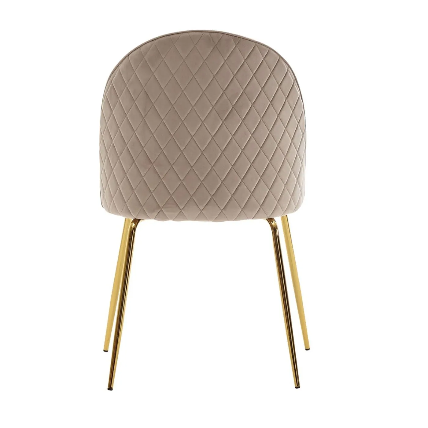 2er Set 4-Fuß Polsterstuhl Diama | samt | beige