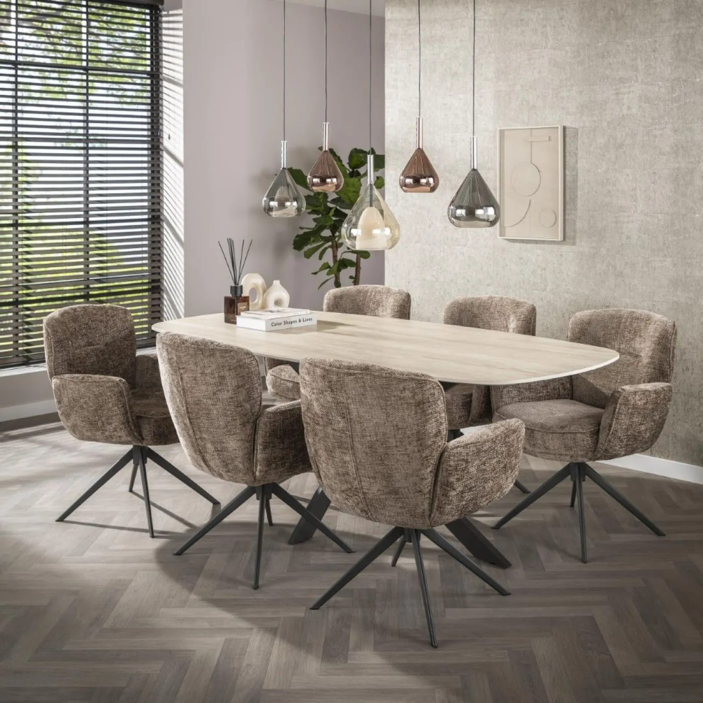 2er Set Sessel Duba | drehbar | Champagne