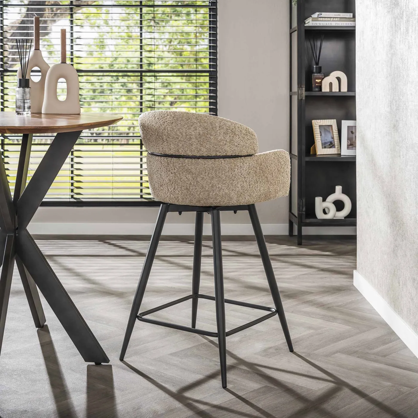 2er Set Barhocker Miky | drehbar | Sandfarbe
