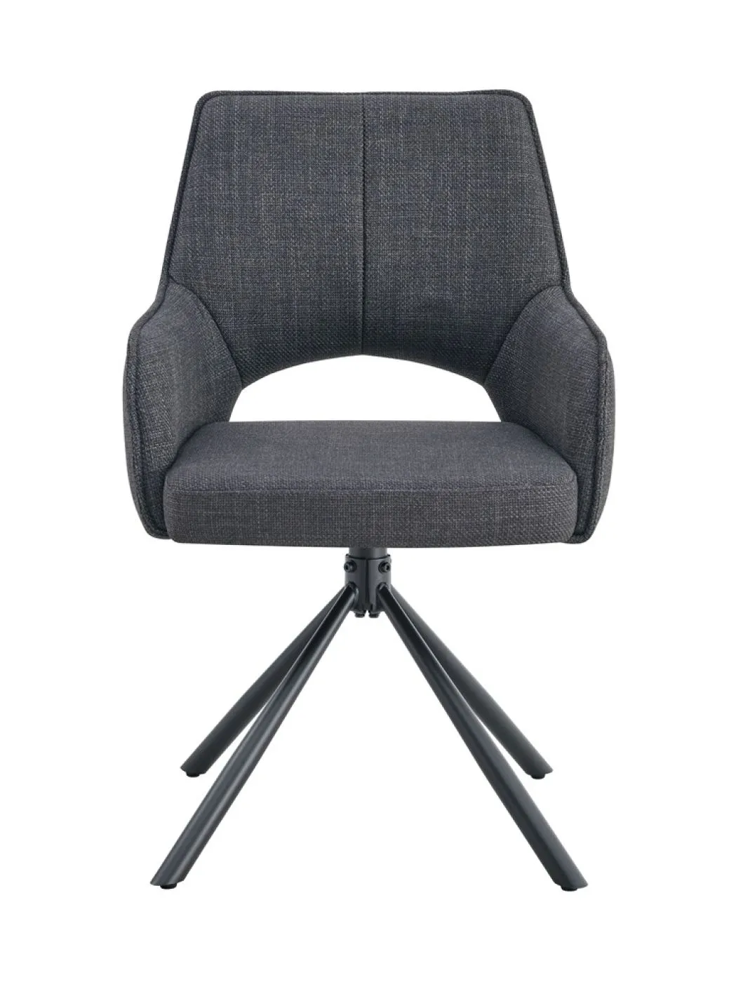 2er Set Stuhl Jana | Webstoff | drehbar | anthrazit
