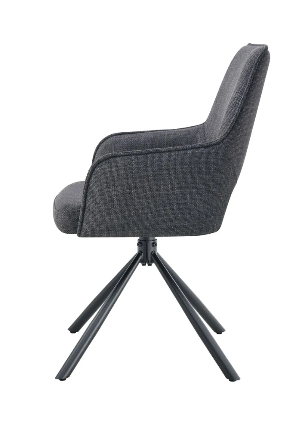 2er Set Stuhl Jana | Webstoff | drehbar | anthrazit