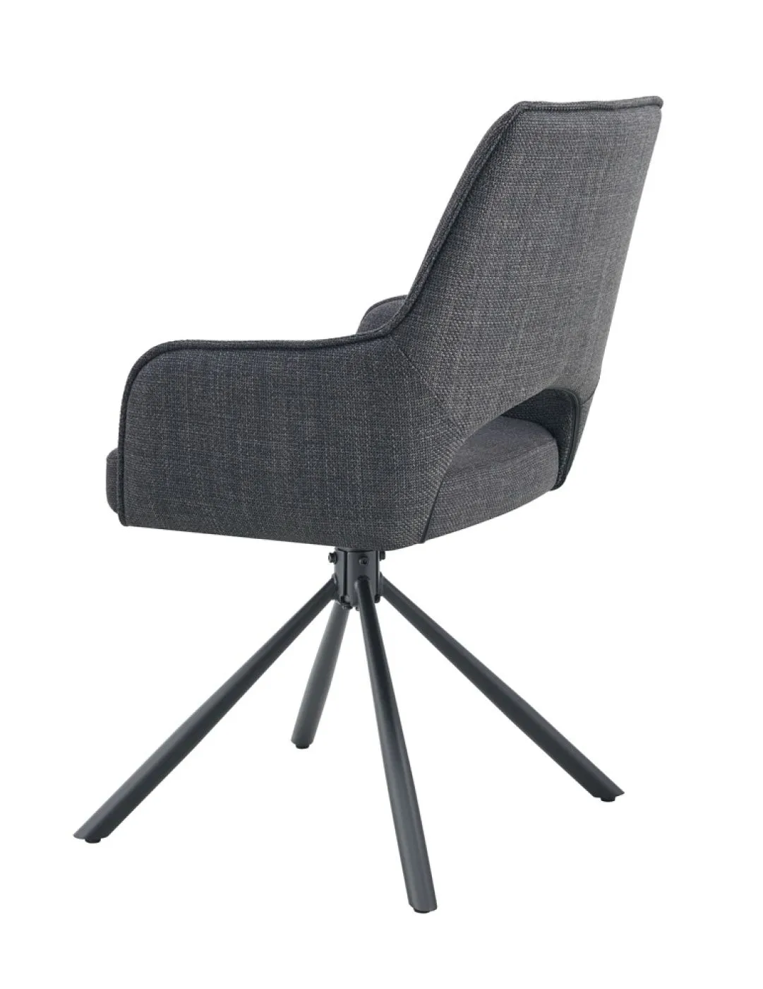 2er Set Stuhl Jana | Webstoff | drehbar | anthrazit