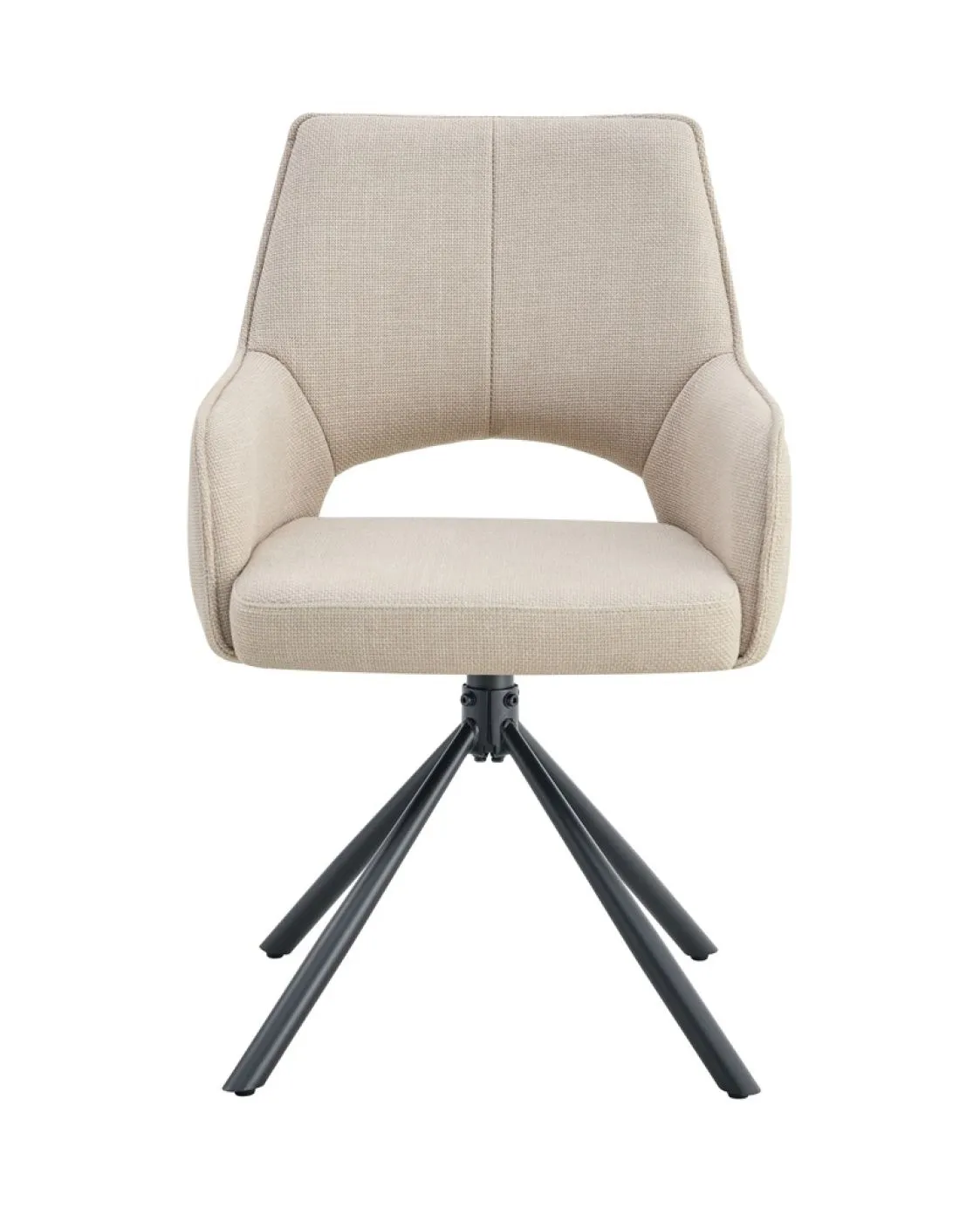 2er Set Stuhl Jana | Webstoff | drehbar | creme