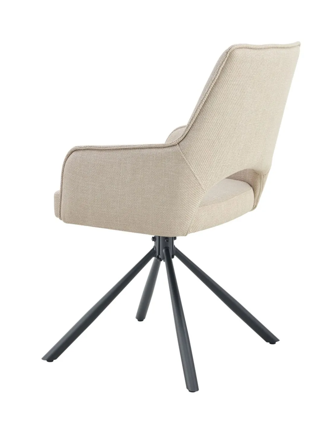 2er Set Stuhl Jana | Webstoff | drehbar | creme