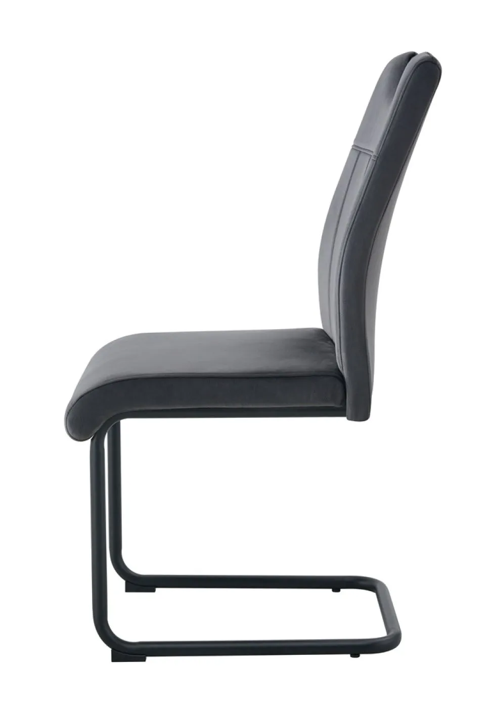 2er Set Stuhl Lisa | Samtbezug | anthrazit