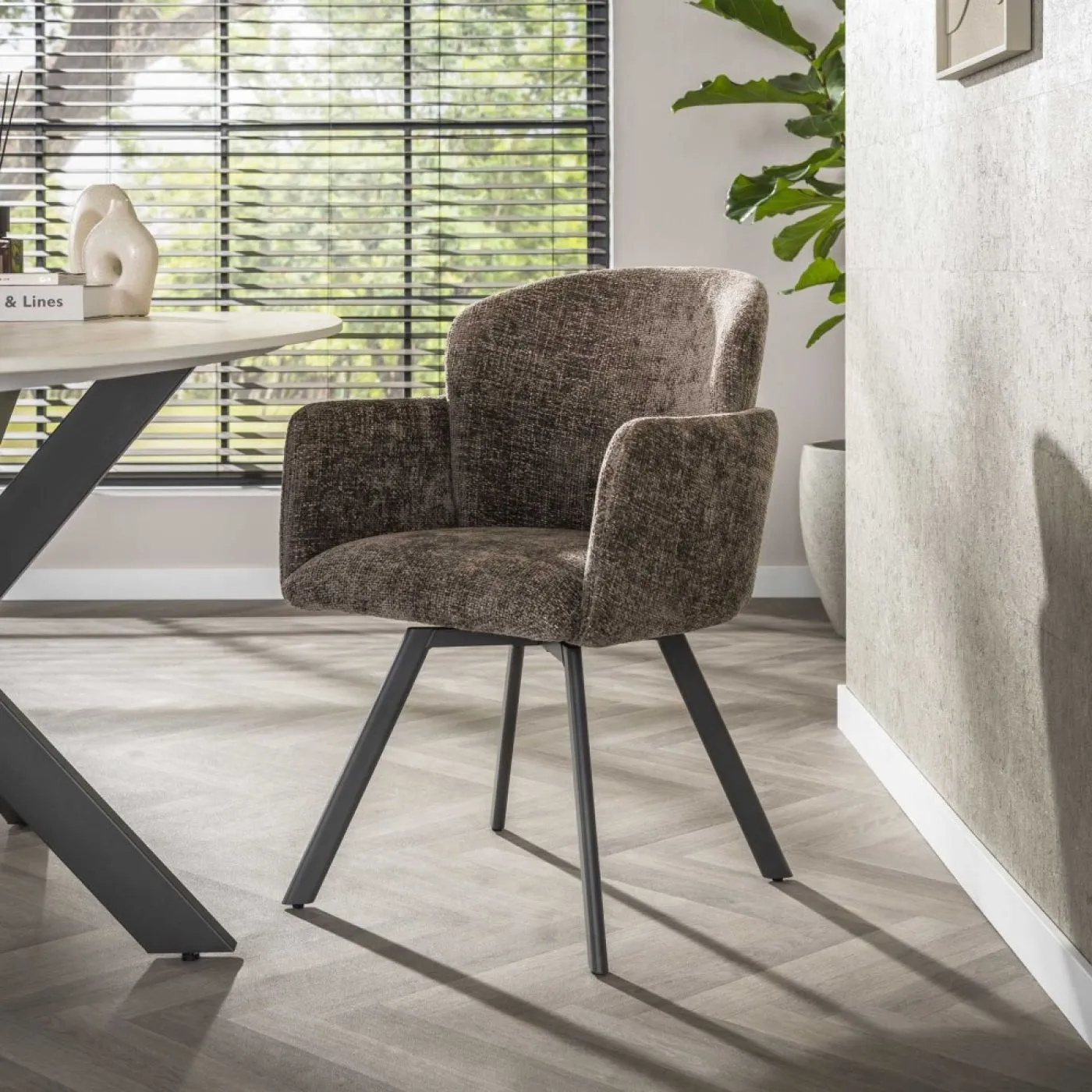 2er Set Stuhl Nasu | drehbar | Hoven taupe