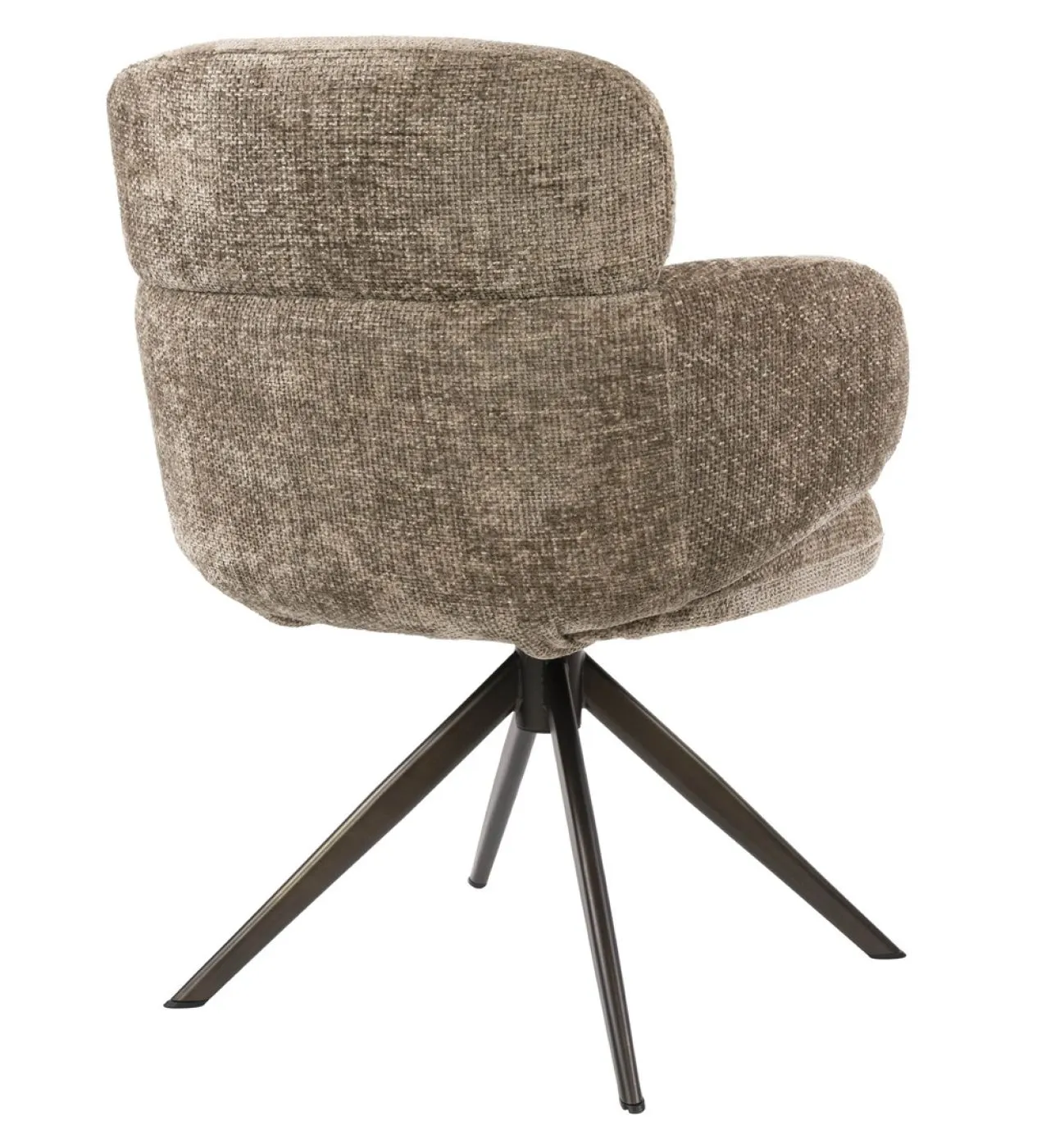 2er Set Stuhl Tano | Chenillestoff | drehbar | champagne-braun