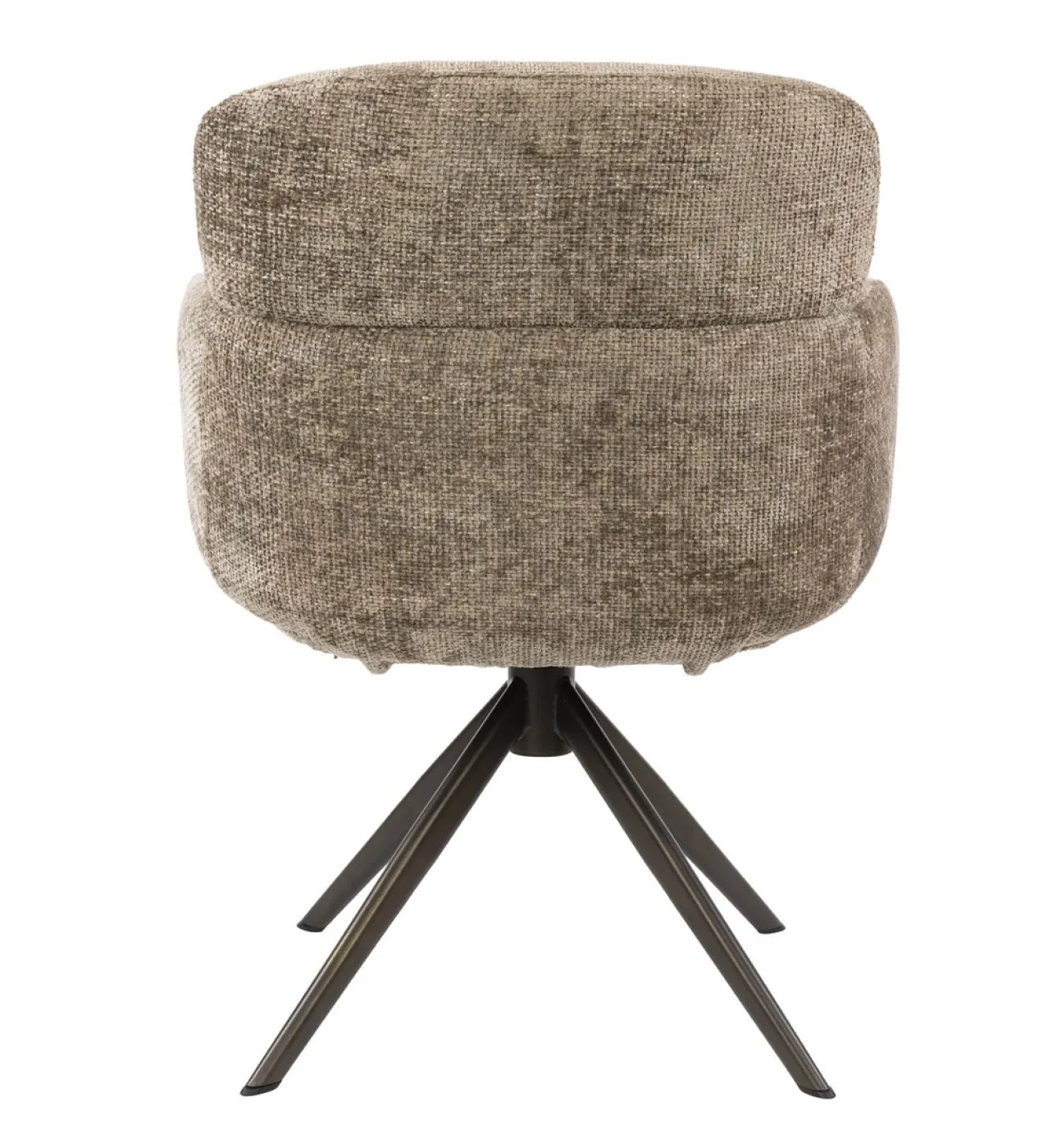 2er Set Stuhl Tano | Chenillestoff | drehbar | champagne-braun