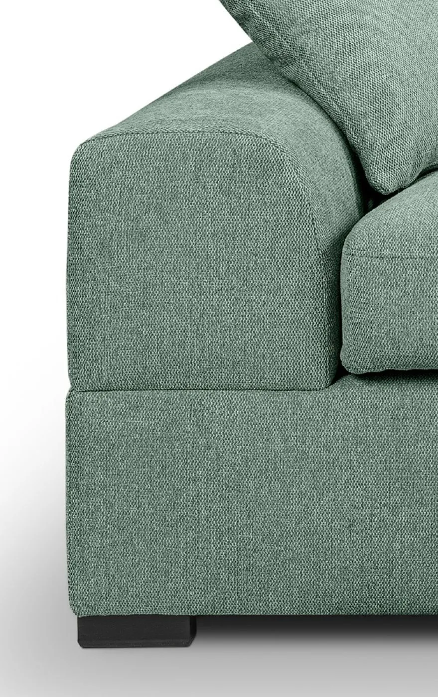 3-Sitzer Polstersofa Veda | 221cm | Strukturstoff | petrol